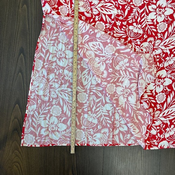 NWT Lily Rose Dress Women's XXL Red Cream Floral Summer Lightweight Flowy Maxi‎ - Picture 16 of 16